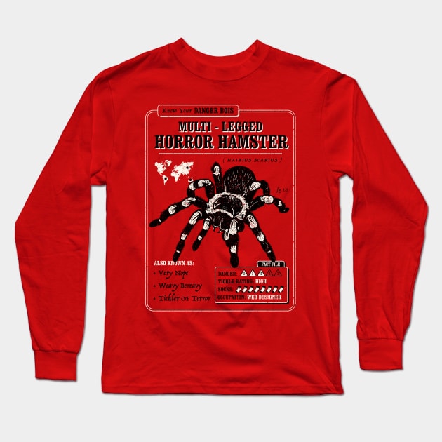 Multi-Legged Horror Hamster Long Sleeve T-Shirt by dumbshirts